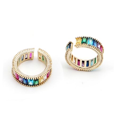 Ipetboom Regenbogenfarbener Offener Ring Vintage Verstellbarer Offener Ring Modischer Für Frauen Und Mädchen Bunt von Ipetboom