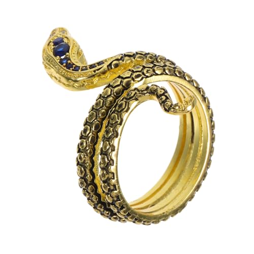 Ipetboom Schmuck Damen Ring Schlange Kreativer Fingerring Stylischer Ring Vielseitiges Fingerdekor Leuchtenden Farben Und Feiner Verarbeitung von Ipetboom