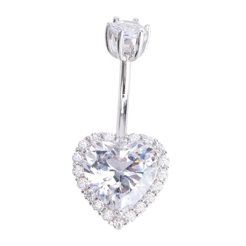 Ipetboom Bauchnabelring in Silber Mit Knopf Leicht Zu Reinigen Und Pflegeleicht Als Für Piercingschmuck von Ipetboom