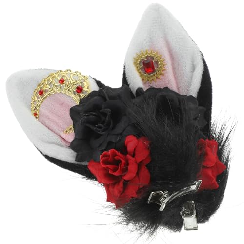 Ipetboom Blume Haarschmuck Für Mädchen Haarspangen Mit Tierohren Haarnadeln Für Frauen Hochwertiger Haarschmuck Für Bühnenauftritte Und Cosplay von Ipetboom