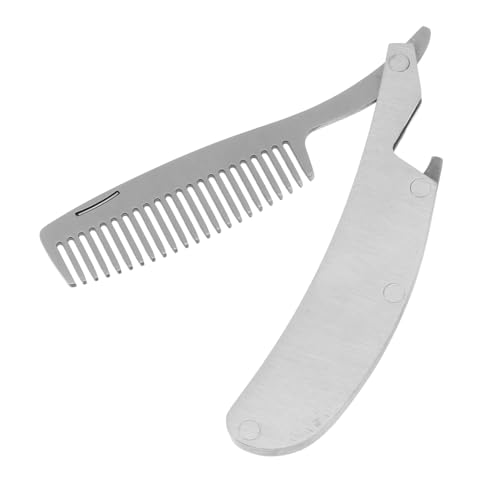 Ipetboom Klappbarer Bartkamm Für Männer Aus Edelstahl Mini-haarkamm Für Haarstyling Faltbarer Kamm Mit Flaschenöffnerfunktion Geschenk Für Männer von Ipetboom