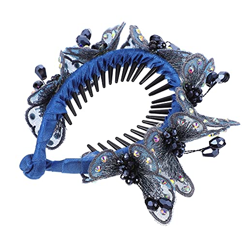 Ipetboom 1pc Handarbeit Gewebt Haar Clips Kristall Strass Banana Bun Zubehör Für Frauen von Ipetboom