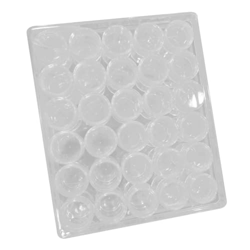 Ipetboom 1satz Maniküre Aufbewahrungsboxen Für Nail Art Transparente Runde Glitter-behälter Mit Deckel Für Schmuck Und Bastelbedarf Fächer Organisierten Aufbewahrung von Ipetboom