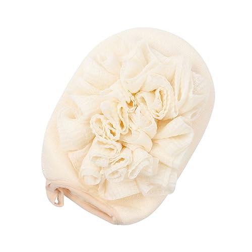 Ipetboom 1stk Badeblume Badepeeling Puff Badekugel Reinigung Methode Körperwäsche Waschen Luffa Mit Saugnapf Duschbürste Für Den Körper Blasenmacher Scheuerhandschuh Beige Handtuch von Ipetboom