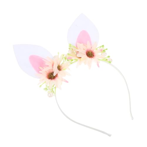 Ipetboom Haarschmuck 1stk Hasenohr Stirnband Kinder Haarband Festlicher Kopfschmuck Frühlingsdeko Glatt Festival-haarband Kleid Für Mädchen Cosplay-party Stoff Kranz Halloween Fräulein von Ipetboom