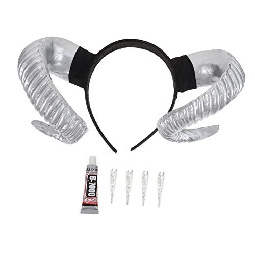 Ipetboom 1stk Imitation Croissant-stirnband Cosplay Fuchsohren Weihnachts-stirnband Gothic-schaf-stirnband Quallenhut Weihnachtliches Haar-accessoire Turban-stirnband Harz Silver von Ipetboom