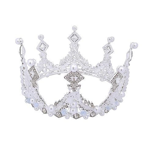Ipetboom 1stk Kinderkrone Prinzessinnenkrone Für Mädchen Prinzessin Tiara Für Frauen Geburtstagskrone Braut Tiara Strass-geburtstags-stirnband Stirnband Für Legierung Silver von Ipetboom