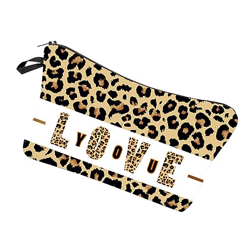 Ipetboom 1stk Mini-Kosmetiktasche Leoparden-Kosmetiktasche Make-up-Organizer-Tasche Reisehandtasche Make-up-etui Leoparden-Make-up-Tasche Makeup Tasche Tragbar Reisen Aufbewahrungstasche von Ipetboom