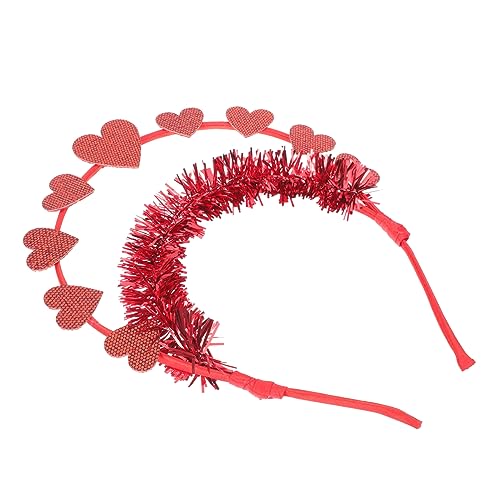 1stk Valentinstag Stirnband Valentinstag Zubehör Kopfschmuck in Herzform Herz Stirnband Herz- Haarband. Herzkopf Boppers. Herz Haarreifen Filzstoff Amor Fräulein Empfindlich von Ipetboom