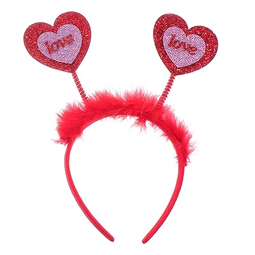 Ipetboom 1Stk valentinstag stirnband Herz-Kopf-Bopper Herz-Haarschmuck Haarbänder Tiara Haare tragen karneval kopf dekor einzigartig Kopfbedeckung Dekorationen Haarnadel Fräulein Pailletten von Ipetboom