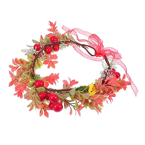 Ipetboom 1stück Dekorativer Weihnachtskranz Mit Realistischen Beeren Und Blättern Stilvolles Haarschmuck Für Weihnachten Partys Und Fotoshootings Eignet Für Damen Und Mädchen von Ipetboom