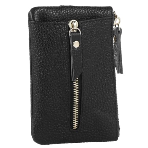 Ipetboom 1stück Multifunktionale Schwarze Schlüssel Geldbörse Aus Leder Mit Reißverschluss Tragbare Handtasche Für Kleingeld Und Karten Für Täglichen Gebrauch Und Unterwegs von Ipetboom