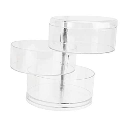 Ipetboom 1stück Transparent Multi-layer Rotierendes Aufbewahrungsbox Für Kosmetika Und Schmuck Platzsparende Tischablage Für Schmuckorganisierung Für Frauen Und Mädchen von Ipetboom