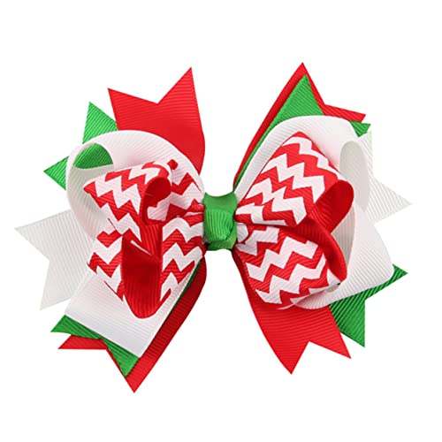 Ipetboom 1stücke Weihnachts-haarspangen Mit Bowknot-ripsband Für Junge Mädchen Weihnachts-haarschmuck Mit Klassischem Muster Und Angemessener Klemmkraft Passend Für Frisuren Und Farben von Ipetboom