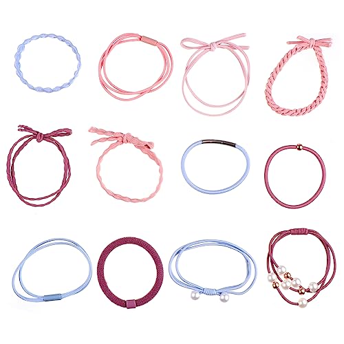 Ipetboom Haarschmuck Für Kinder 2 Haargummi Haarband Haarbänder Kopfbedeckungen für Damen Haarschmuck aus Perlen Haarring perlen haar seil Haarseil Halter Pferdeschwanz Stirnband Stoff von Ipetboom