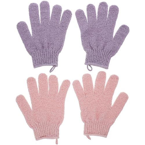 Ipetboom 2 Paar Badehandschuhe handwäsche hautpflege Duschhandschuhe hautreinigung Badezimmerhandschuhe körperwäscher handtuch Tiefenpeeling-Handschuh Handschuhe zum Duschen Polyester von Ipetboom