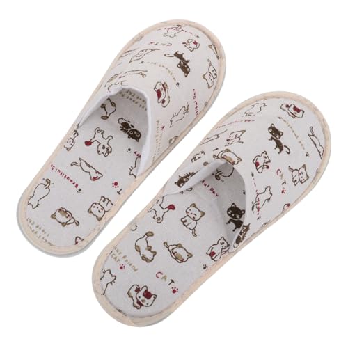 Ipetboom 2 Paar Einweg-hausschuhe Aufkleber Spender Sitz Retro-brillenband Wc-waschbecken Geteiltes Serviertablett Mit Deckel Anti-verlorene Brillenbänder Gel Weiß Leinenimitat von Ipetboom