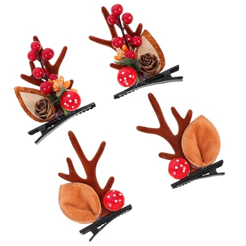 Ipetboom 2 Paar Haarnadel Weihnachts-haarspangen Geweih Weihnachtsaccessoires Weihnachtshaarband Weihnachtshaarspangen Für Haarschmuck Für Weihnachten Weihnachtsdeko Eisen Colorful von Ipetboom