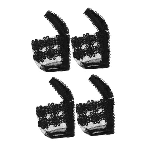 Ipetboom 2 Paare Anti rutsch High Heels Schnürsenkel Verstellbare Modische Schuhriemen mit Spitzenmuster Festsitzende Absatzbänder für Damen Verhindern Schuhverlust und Fußrutschen von Ipetboom