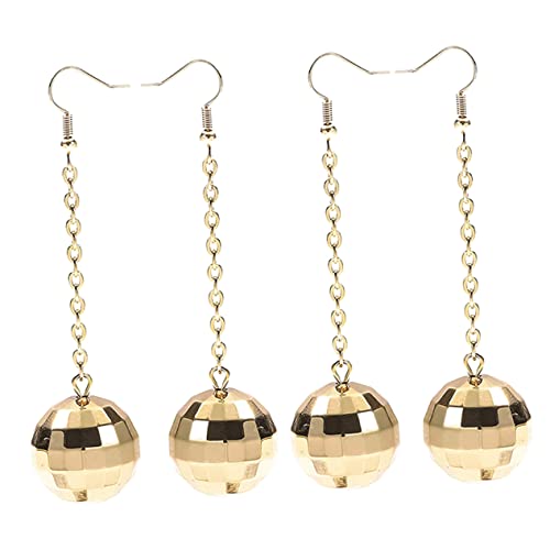 Ipetboom 2 Paare Disco Kugel Ohrringe für Damen Leichte Resin Ohrhänger in Gold und Silber Modischer Statement Schmuck für Halloween und Party Hautfreundlich und Komfortabel Ipetboom 2 Paare Disco Kugel Ohrringe für Damen Leichte Resin Ohrhänger in Gold und Silber Modischer Statement Schmuck für Halloween und Party Hautfreundlich und Komfortabel von Ipetboom