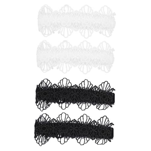 Ipetboom 2 Paare Elastische Abnehmbare Spitzen Schuhbänder für Damen Rutsch High Heel Riemen Vielseitig für Pumps Sandalen Blockabsatz Komfortabler Halt Binden von Ipetboom
