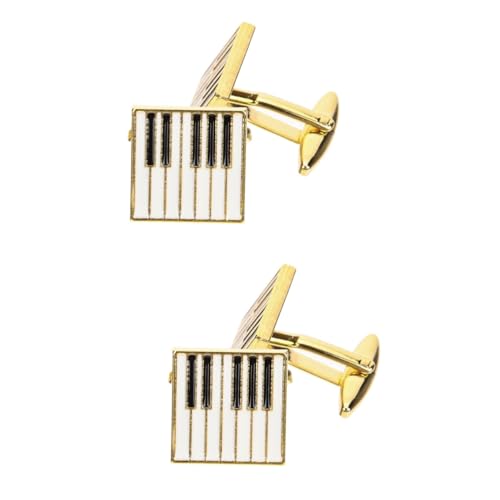 Ipetboom 2 Paare Goldene Klaviermanschettenknöpfe Manschettenlinks Shirt Manschettlink Anzug Manschettenknöpfe Männer Manschettenknöpfe Herrenmanschettenknöpfe Legierung Ipetboom 2 Paare Goldene Klaviermanschettenknöpfe Manschettenlinks Shirt Manschettlink Anzug Manschettenknöpfe Männer Manschettenknöpfe Herrenmanschettenknöpfe Legierung von Ipetboom