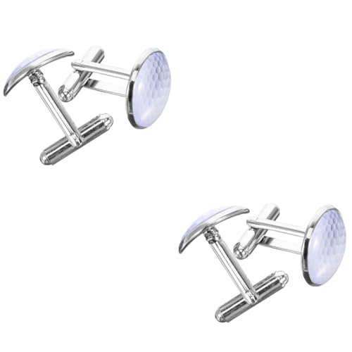 Ipetboom 2 Paare Herren Manschettenknöpfe Elegantes Golf Design Accessoires für Anzüge Hochzeiten Besondere Anlässe Silberfarbene Cufflinks für Stilbewussten Mann von Ipetboom