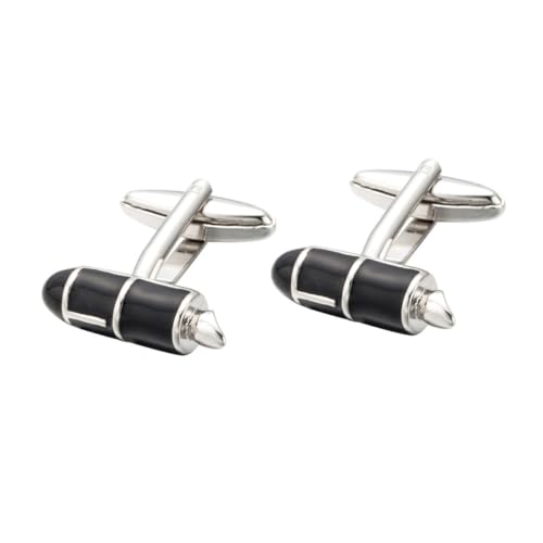Ipetboom 2 Paare Manschettenknöpfe Herren Trendige Cuff Studs für Formelle Lässige Anlässe Hochwertige Verarbeitung Silberfarben für Partys von Ipetboom