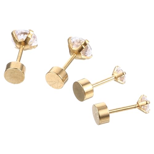 Ipetboom 2 Paare Zirkonia Ohrstecker Damen Elegant Modisch Glänzend Ohrschmuck für Frauen und Mädchen von Ipetboom