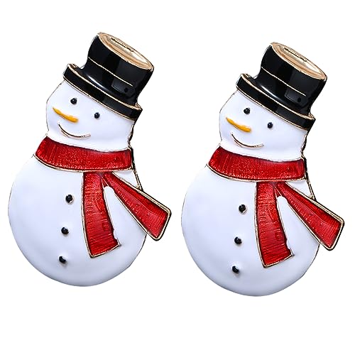 Ipetboom 2 STÜCK Kreative Schneemann Broschen für Weihnachten Stilvolle Anstecker für Denimjacken Langlebiges und Design für Familie und Freunde von Ipetboom