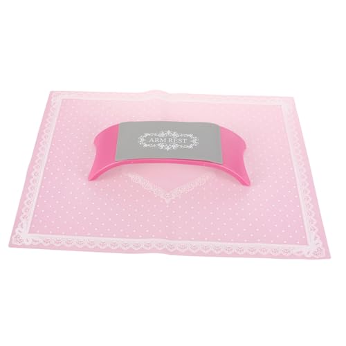 Ipetboom 2 STÜCK Maniküre Handkissen Teilig aus Waschbarem Silikon Flexibles Handauflage Kissen für Nageltechniker Rutschfeste Armlehne und Tischunterlage in Rosa für Nagelstudios und von Ipetboom