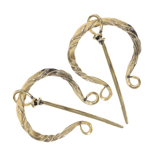 Ipetboom 2 STÜCK Mittelalterlicher Umhang Pin Vintage Cloak Brosche für Damen Herren Dekorative Kleidung Accessoire mit Gürtel Schnalle und Badge Einzigartiges Design für Kostüme von Ipetboom