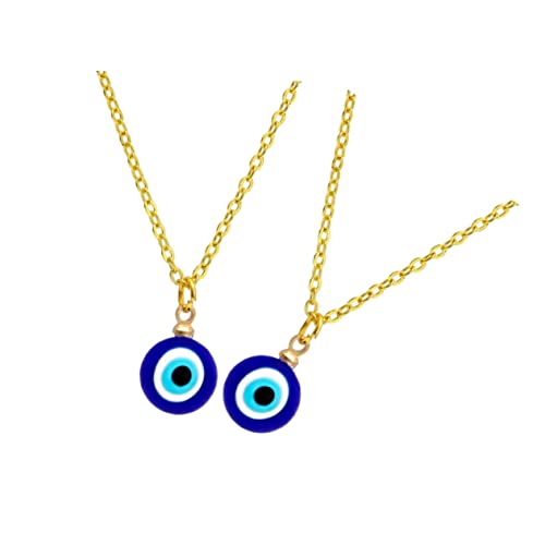 Ipetboom 2 STÜCK Vergoldete Devil Eyes Halskette Anhänger Unisex Schmuck Modisch Langlebig Stilvoll von Ipetboom