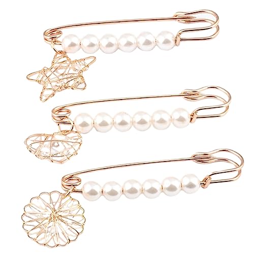 Ipetboom 2 Sätze Broschennadel Elegante Anstecknadel Damen Für Mode Brosche Mantelnadel Schalclip Corsage Ornament Schalclip Schalnadel Kleidung Schmuck Damenbrosche 3 Stücke * 2 von Ipetboom
