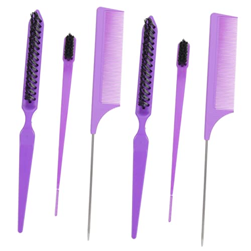 2 Sätze Bürstenkamm-Set Anzüge für Männer dreifacher Toupierkamm hairbrush haarbürsten comb Kämme Schwanzkamm feiner Haarkamm Nadelschwanz Bürste setzen Passen einstellen Damen Abs von Ipetboom