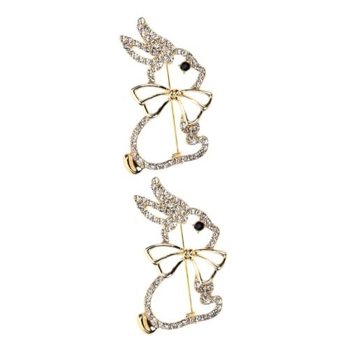 Ipetboom 2 Sätze Cartoon Broschen Kaninchenform Anstecknadel Für Damen Kreative Kleidungspins Accessoire Für Taschen Jacken Zur Dekoration Von Festen 2 Stück * 2 von Ipetboom