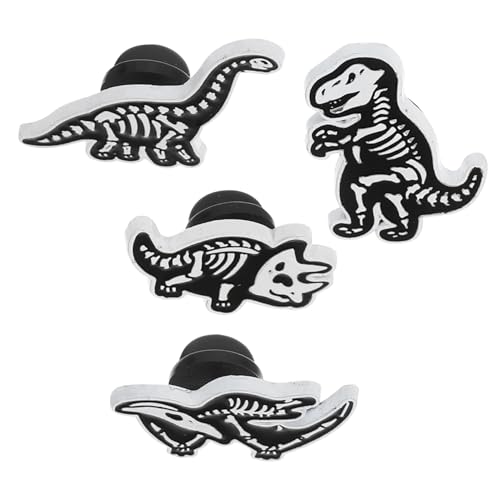 Ipetboom 2 Sätze Dinosaurier Skelett Brosche Brosche Metall Skelett Dinosaurier Anstecknadel Punk Stil er 4 Stück * 2 von Ipetboom