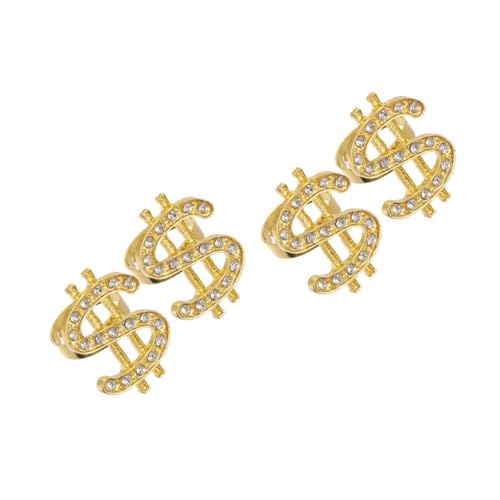 Ipetboom 2 Sätze Einstellbare Punk Ringe Mit Geldmotiv Offene Ringe Für Damen Herren Für Partys Hochzeiten Einzigartiger Schmuck 2 Stück * 2 von Ipetboom