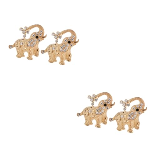 Ipetboom 2 Sätze Elefantenbrosche Chic Scarf Buckle Für Frauen Dekorative Corsage Brust Pin Muttertag Vielseitig Für Kleidung Schals Taschen 2 Stück * 2 von Ipetboom