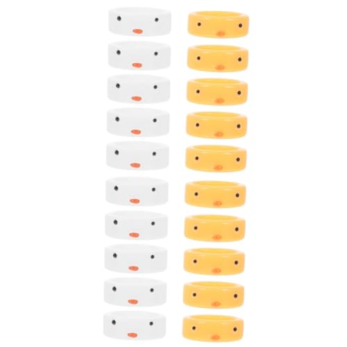 Ipetboom 2 Sätze Finger Ringe Lustige Hühnerdesigns Kunststoffringe Für Frauen Dekorative Schmuckstücke Für Partys Geburtstage Tägliches Ergonomisch Langlebig 10 Stück * 2 von Ipetboom