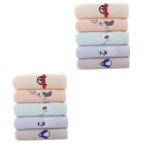 Ipetboom 10stücke Teiliges Baumwolle Kinderwaschtücher Saugfähige Handtücher Für Gesicht Und Hände Und Atmungsaktiv von Ipetboom