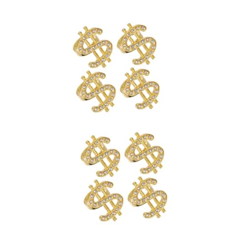 Ipetboom 2 Sätze Hip Hop Teiliges Mode Accessoire Für Unisex Finger Ringe Für Bühnenauftritte Rapper Hip Hop Fans Glänzender Robuster Schmuck Für Jede Gelegenheit 4 Stücke * 2 von Ipetboom