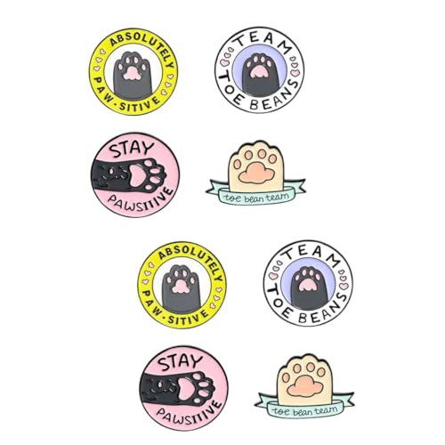 Ipetboom 2 Sätze Katzenpfote Brosche Niedliche Anstecknadel Für Damen Herren Dekorative Clips Für Schal Rucksack Kleidung Accessoires 4 Stücke * 2 von Ipetboom