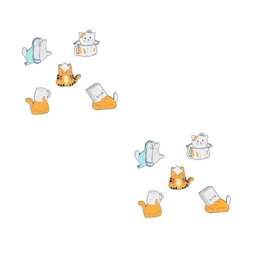 Ipetboom 2 Sätze Kreative Cartoon Tierbroschen Niedliche Anstecknadeln Für Jacken Taschen Hüte Modeaccessoires Mit Einzigartigem Design Für Erwachsene Leicht Anzubringen 5 Stück * 2 von Ipetboom