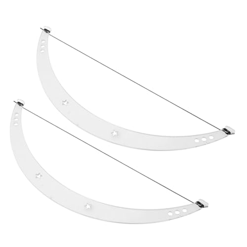 Ipetboom 2 Sätze Lineal Für Augenbrauentattoos Augenbrauenmesswerkzeug Schablone Für Augenbrauenstempel Wiederverwendbare Augenbrauenschablone Augenbrauenstift Acryl Transparent von Ipetboom