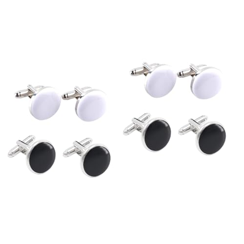 Ipetboom 2 Sätze Manschettenknöpfe Herren Cufflinks Für Elegantes Design Für Business Hochzeit Besondere Anlässe Langlebig Praktisch 2 Paare * 2 von Ipetboom