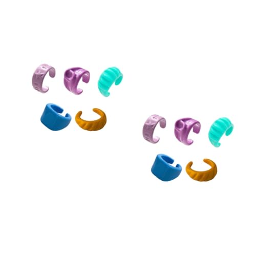 Ipetboom 2 Sätze Mehrfarbiger Ring Spaß Bunt Trendiger Zeigefingerring Fingerring- Schöner Fingerschmuck Kreativer Fingerring Kreatives Ringgeschenk Dekorationsring Harz 5 Stücke * 2 von Ipetboom