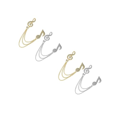 Ipetboom 2 Sätze Musikbroschen Für Männer Anstecknadeln Jacken Für Besondere Anlässe Modisches Accessoire 2 Stück * 2 von Ipetboom