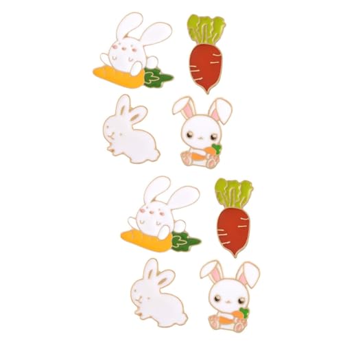 Ipetboom 2 Sätze Niedliche Karotten Rabbit Brosche Kreative Tropföl Rabbit Karotten Brustnadel Stilvolle Dekoration Für Damen Vielseitig Kombinierbar Für Kleidung Accessoires 4 Stücke * 2 von Ipetboom