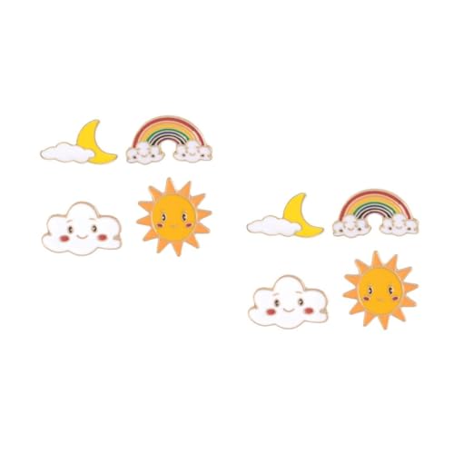 Ipetboom 2 Sätze Sonnenregenbogen Broschen Kreative Cartoon Broschen Für Stilvolle Kleidung Accessoires Für Damen Für Outfits Schals Hüte 4 Stücke * 2 von Ipetboom